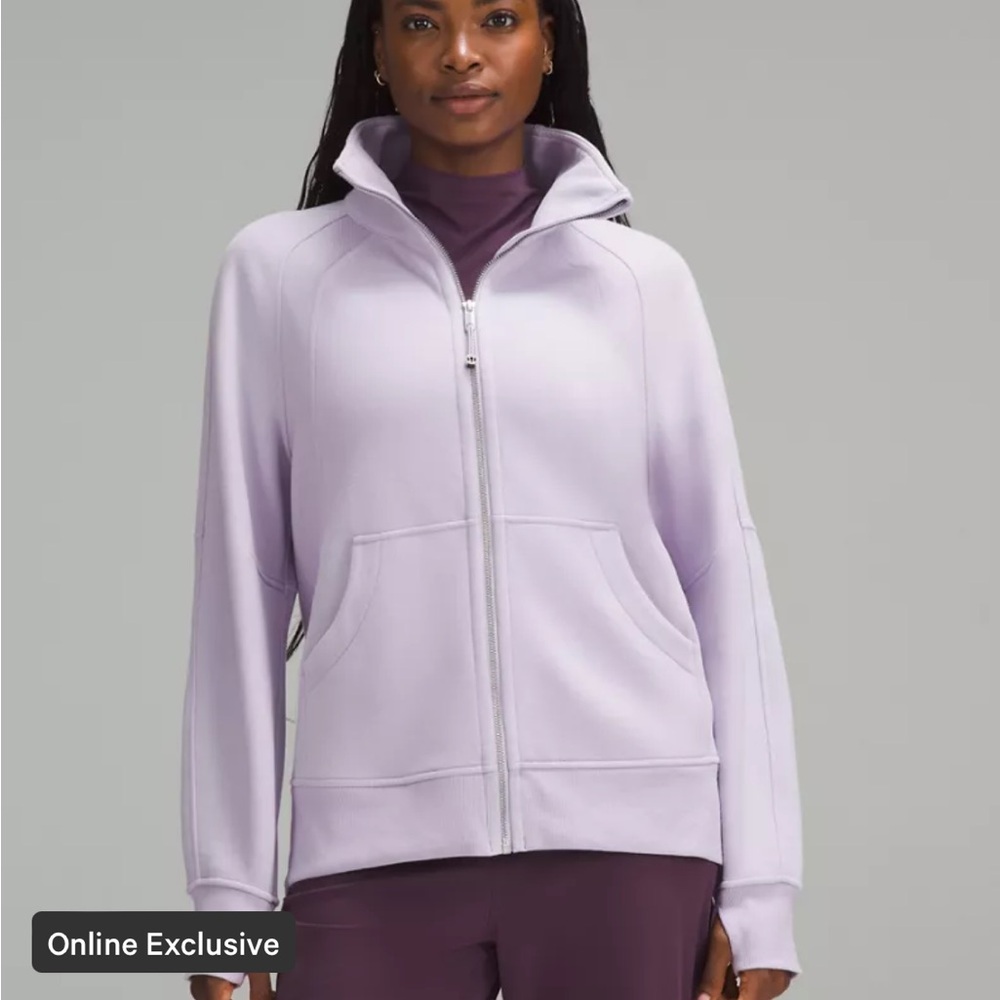 Scuba Oversized Funnel-Neck Full Zip Lilac Ether brand new with out tags XL/XXL